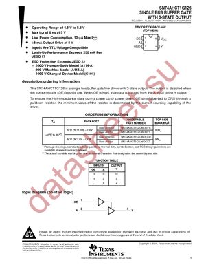 SN74AHCT1G126DCKR datasheet  